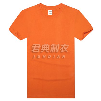 橘色高档精梳棉T恤