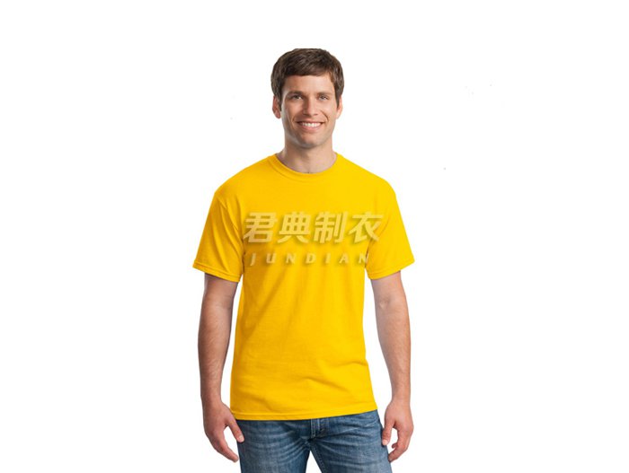 黄色纯棉空白文化衫