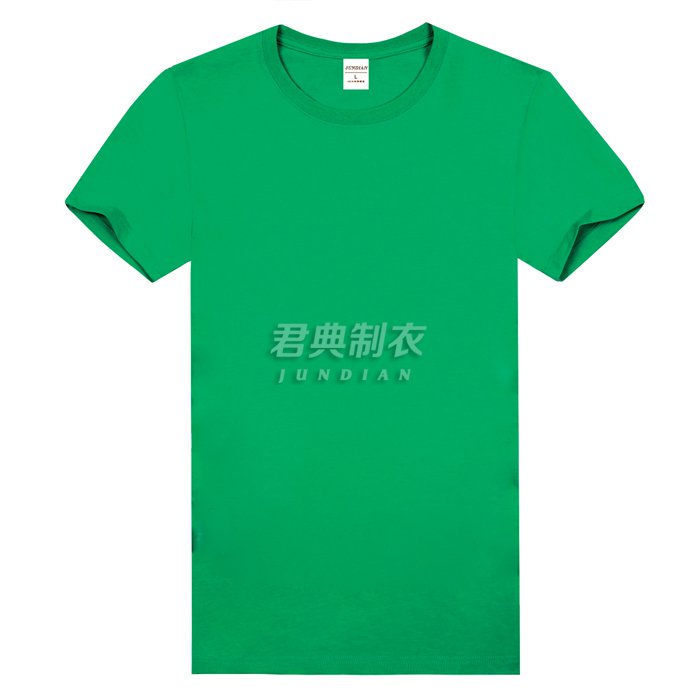 草绿色圆领T恤