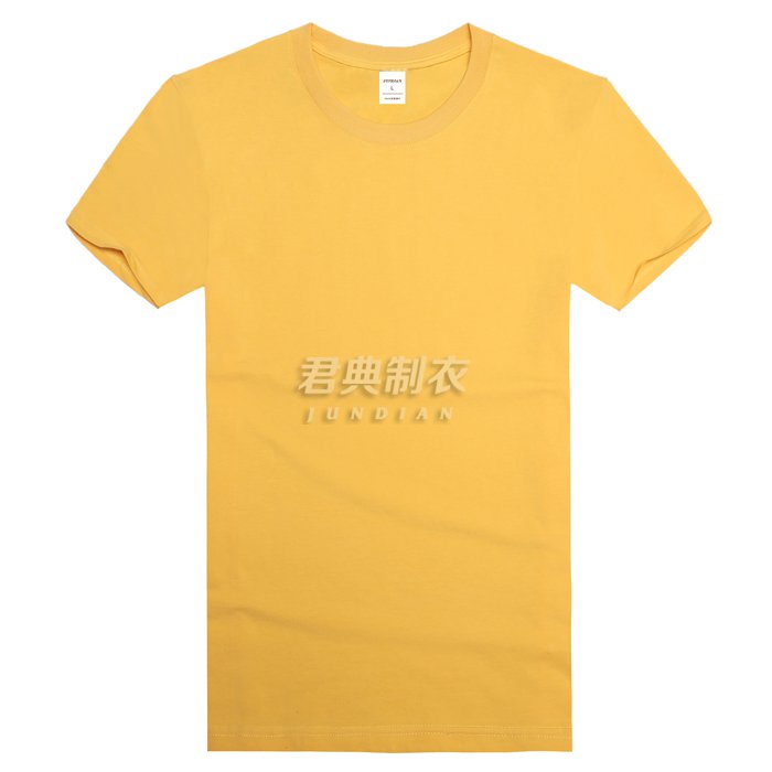 黄色高档莱卡棉T恤